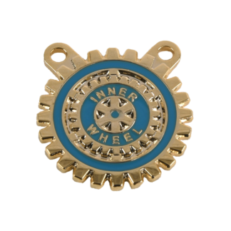 19 mm emblem with doubled eyelets
